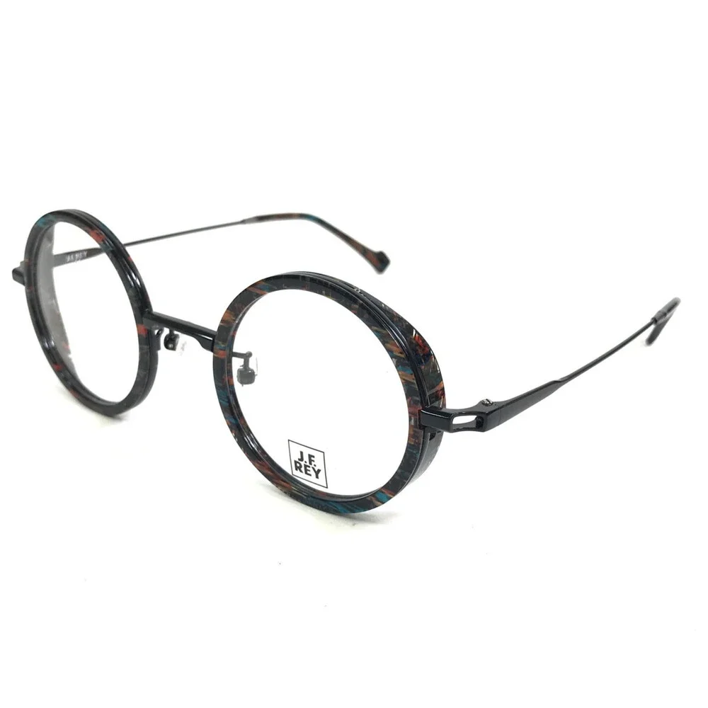 J. F. Rey Eyeglasses Frames JF3025 0045 Black Brown Blue Red Bur 46-24-148